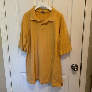 Columbia Short Sleeve Polo Shirt size Medium Mustard Yellow